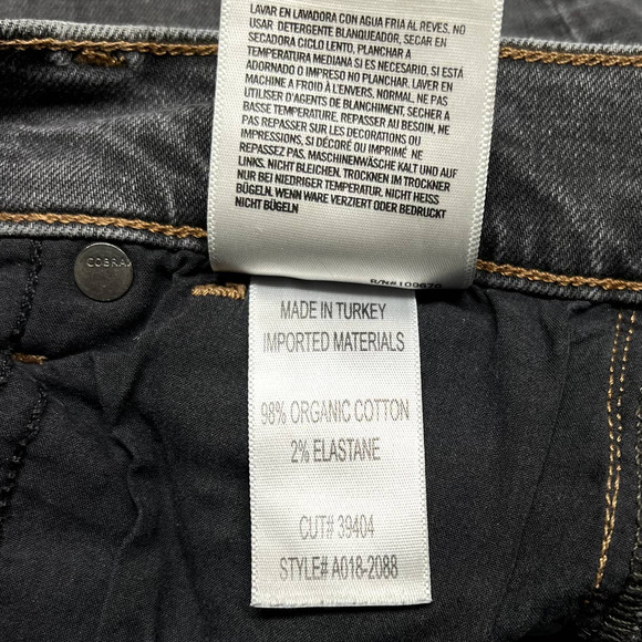 Agolde Gray High Rise Distressed Released Raw Hem Skinny Jeans Size 24 - Picture 8 of 10